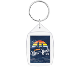 New York Retro Skyline Keychain